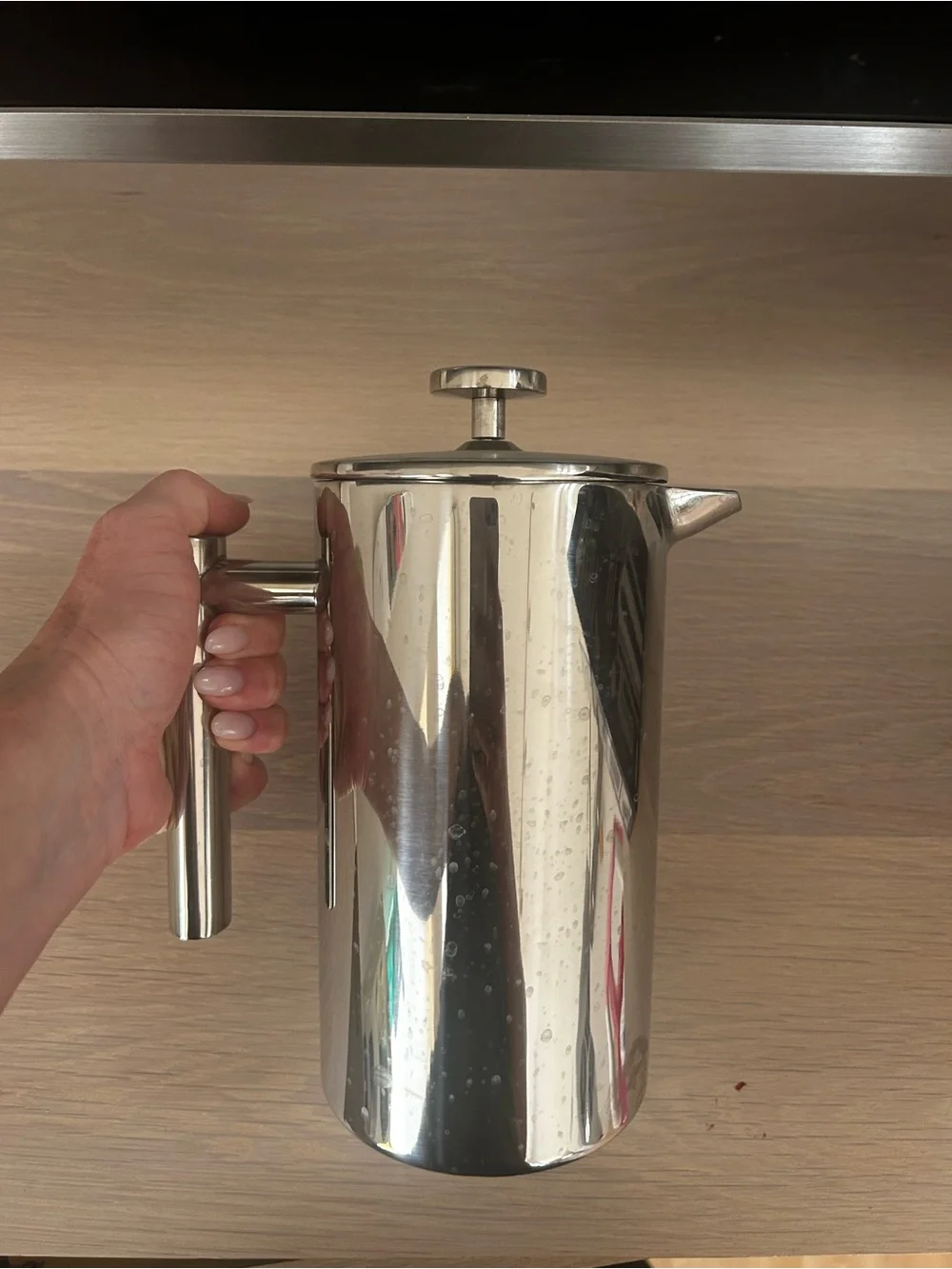 Stainless Steel French Press Coffee Maker - Silver